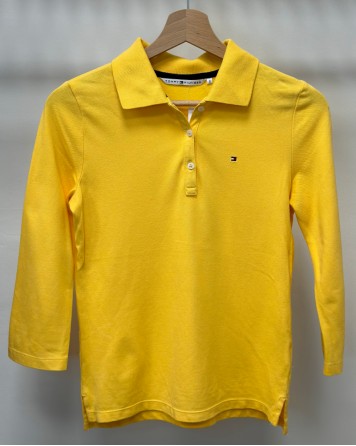 Triko dámské Tommy Hilfiger žluté polo 3/4 rukáv